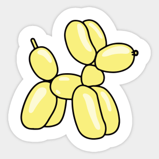Cute Yellow Balloon Animal Dog Sticker